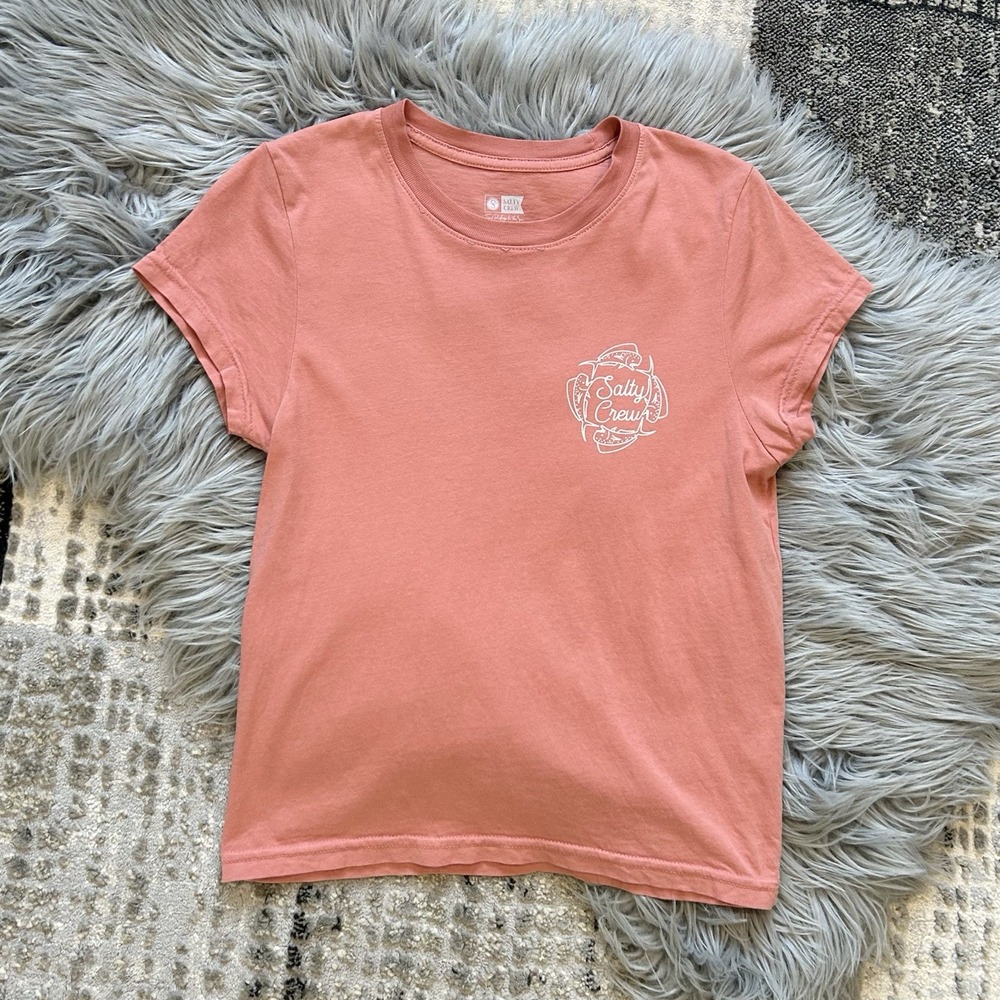 Salty Crew Women's Coral Salty Crew Double Sided Screen Print T Size XSmall